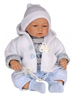 Muñeco Samuel pantalón pana, jeresy  y chaqueta blanca